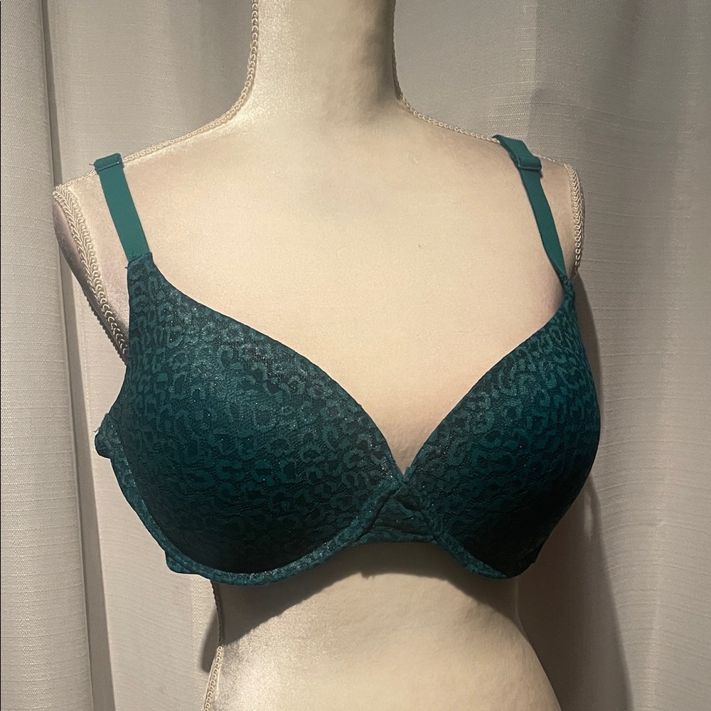 No Boundaries Teal Animal Print Bra Sz 40C